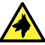 Предупредителен знак, Знак внимание куче